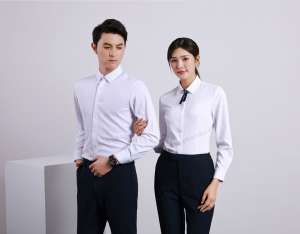 襯衫定制 時(shí)尚襯衫男女士春季 白色長