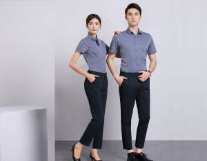 襯衫定制 時(shí)尚襯衫男女士夏季 灰色時(shí)