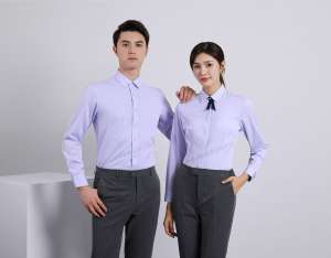 襯衫定制 時(shí)尚襯衫男女士春季 淺藍(lán)色